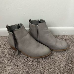 Cotton On Gray Booties with Side Zippers
